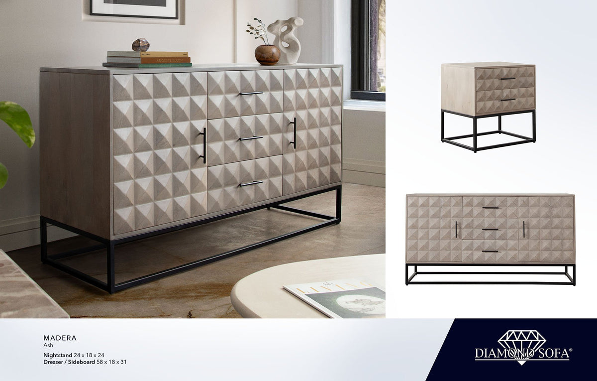 Madera Ash Nightstand - Ornate Home