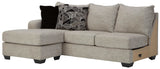 (Online Special Price) Megginson Storm Gray 2pc Double Chaise RAF Sectional Sofa - Ornate Home