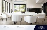 Mirage White/Black Dining Table - Ornate Home