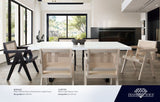 Mirage White/Black Dining Table - Ornate Home