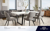 Mirage White/Black Dining Table - Ornate Home