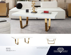 Mirage White Lacquer Coffee Table - Ornate Home
