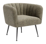 Deco Green Tweed Accent Chair