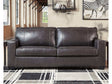 Morelos Gray Leather Sofa - Ornate Home