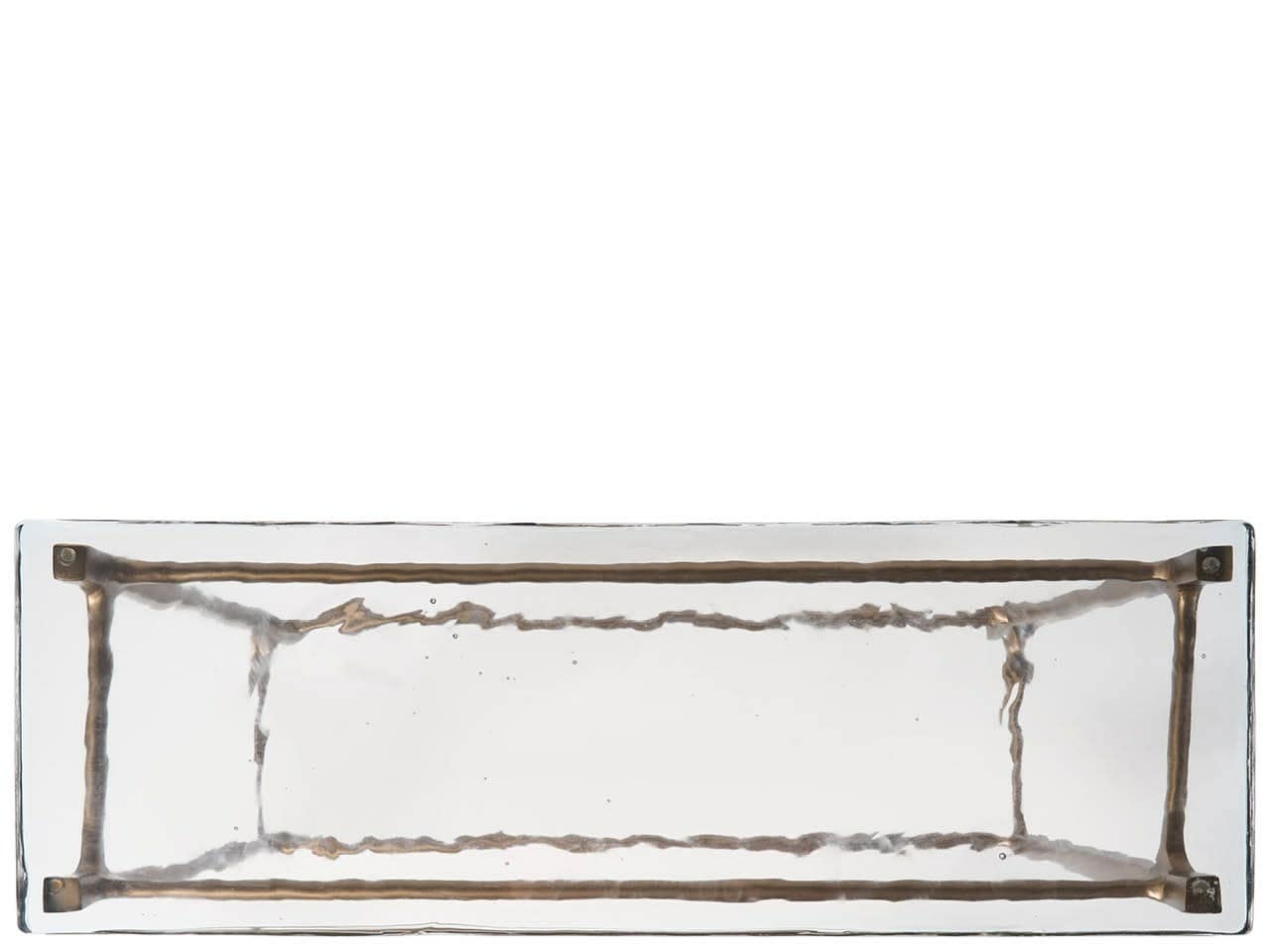 Cirrus Antique Brass/Cast Glass Console Table
