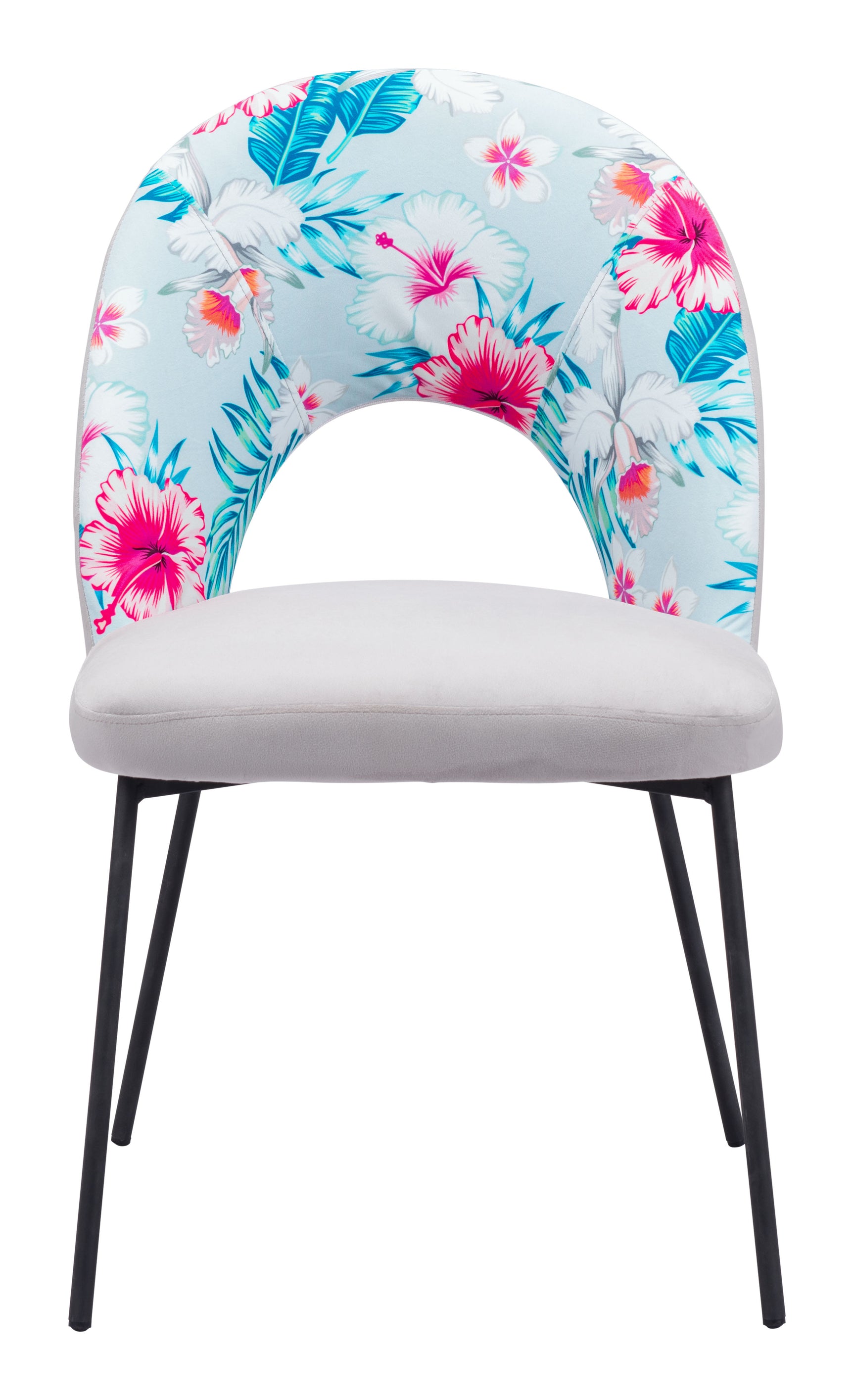 Torrey Gray Dining Chair (Set of 2) Multicolor Print &