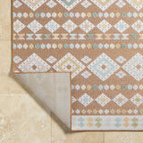 Metta Rust Outdoor Area Rug - Clearance