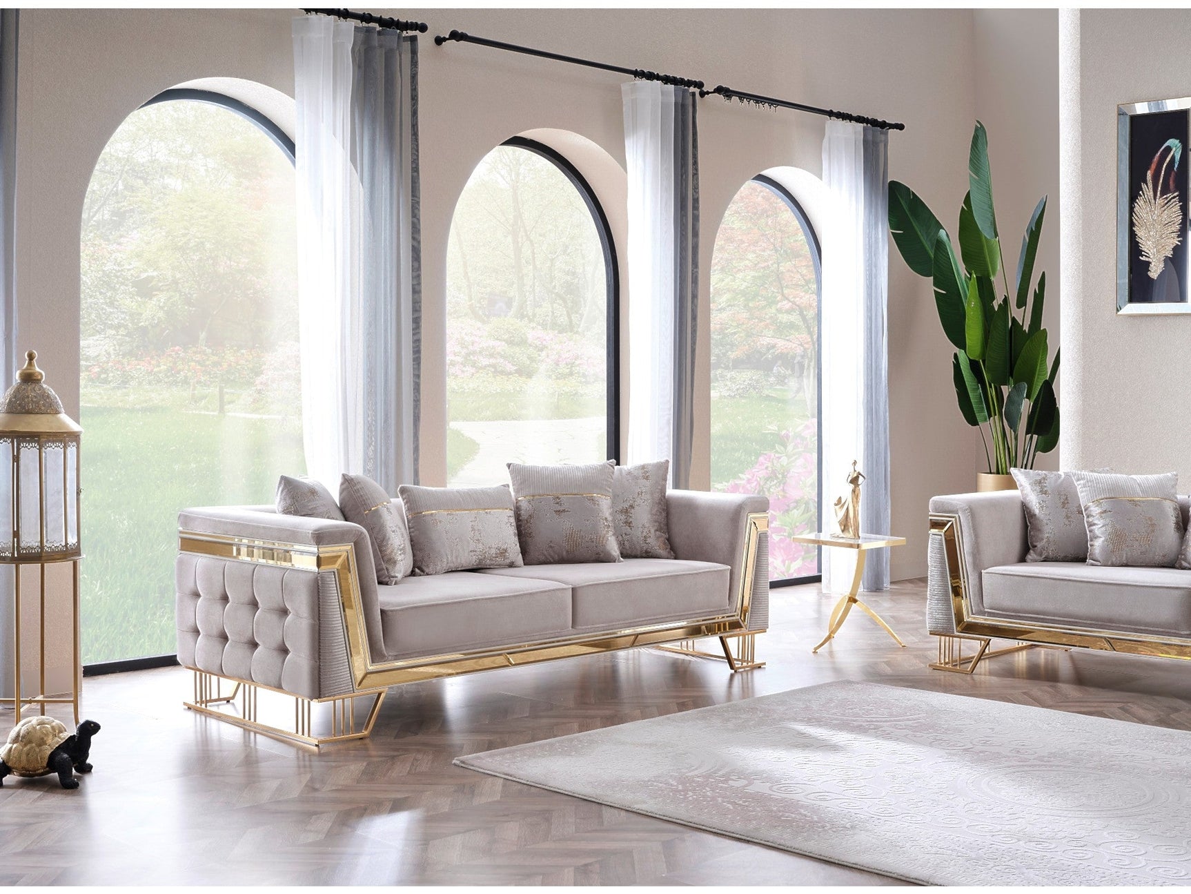 Munich Cream Stationary Sofa