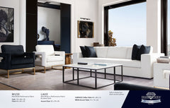 Muse Mist White Performance Fabric Sofa - Ornate Home