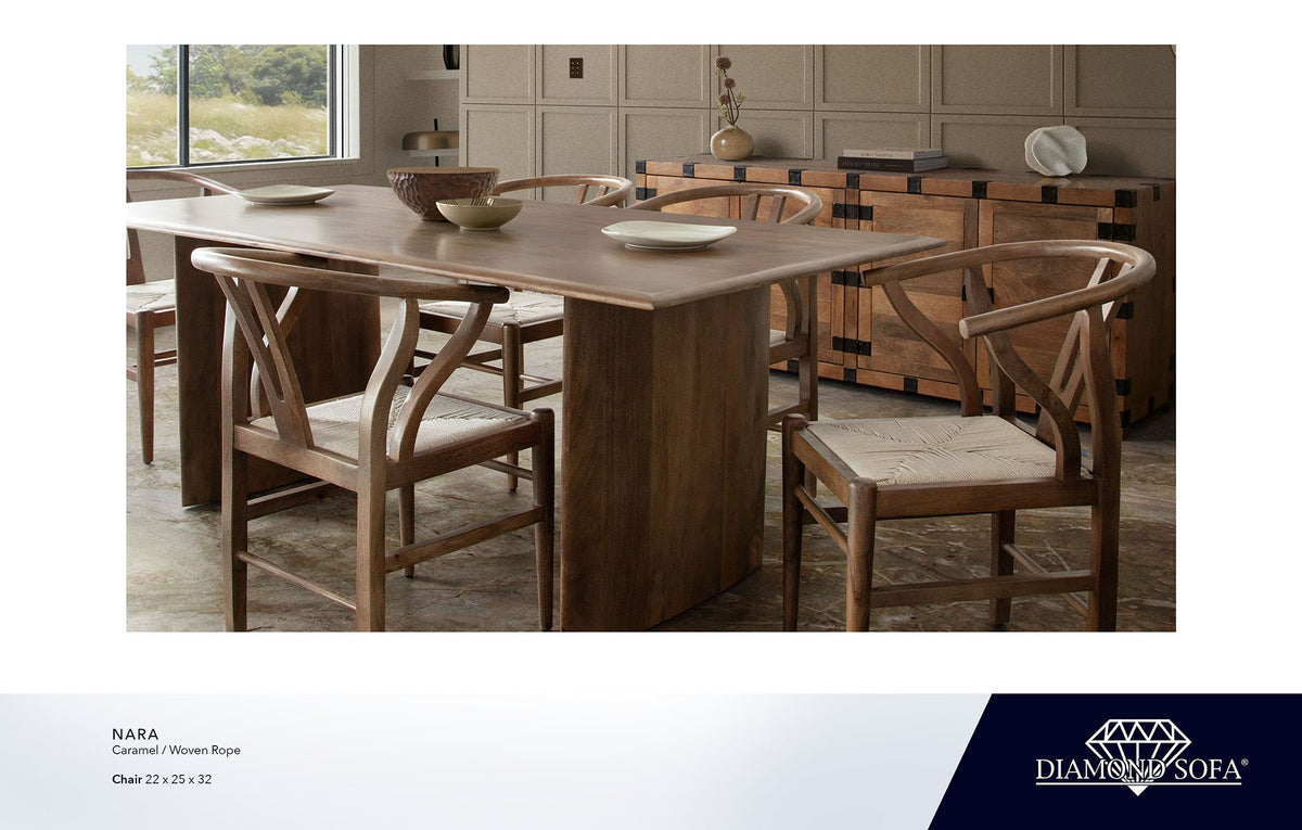 Nara Caramel Wood Dining Chair - Ornate Home