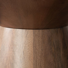Nara Round Caramel Wood Dining Table - Ornate Home