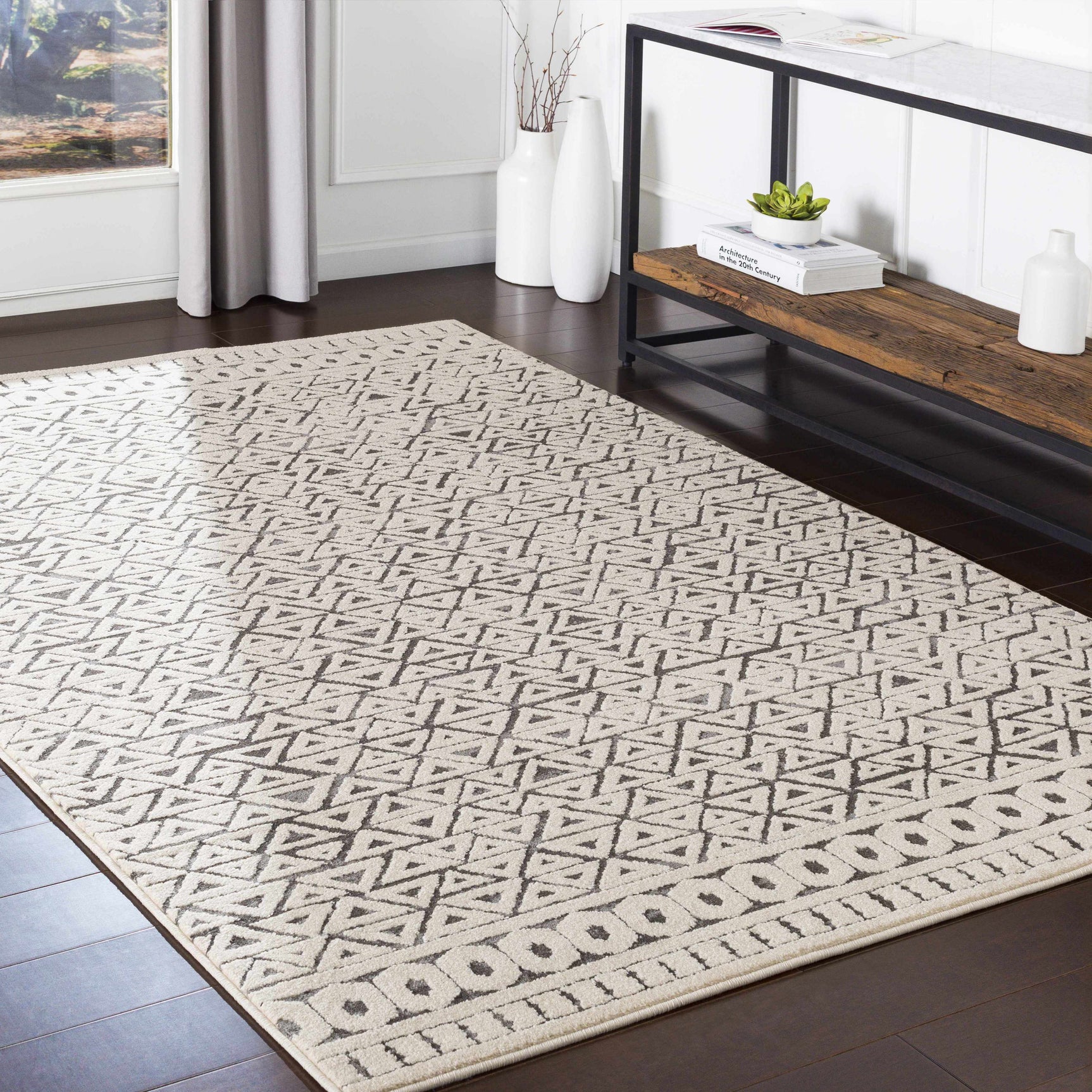 Naylor Beige/Charcoal Rug - Clearance