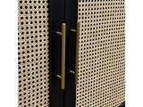 İndi Black/Tan Two-Door Cabinet - Ornate Home
