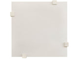 Modern White/Mist 44" Wide Quartz Top Light Oak Base Square Cocktail Table