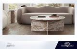 Nebula Panther Beige Marble Coffee Table - Ornate Home