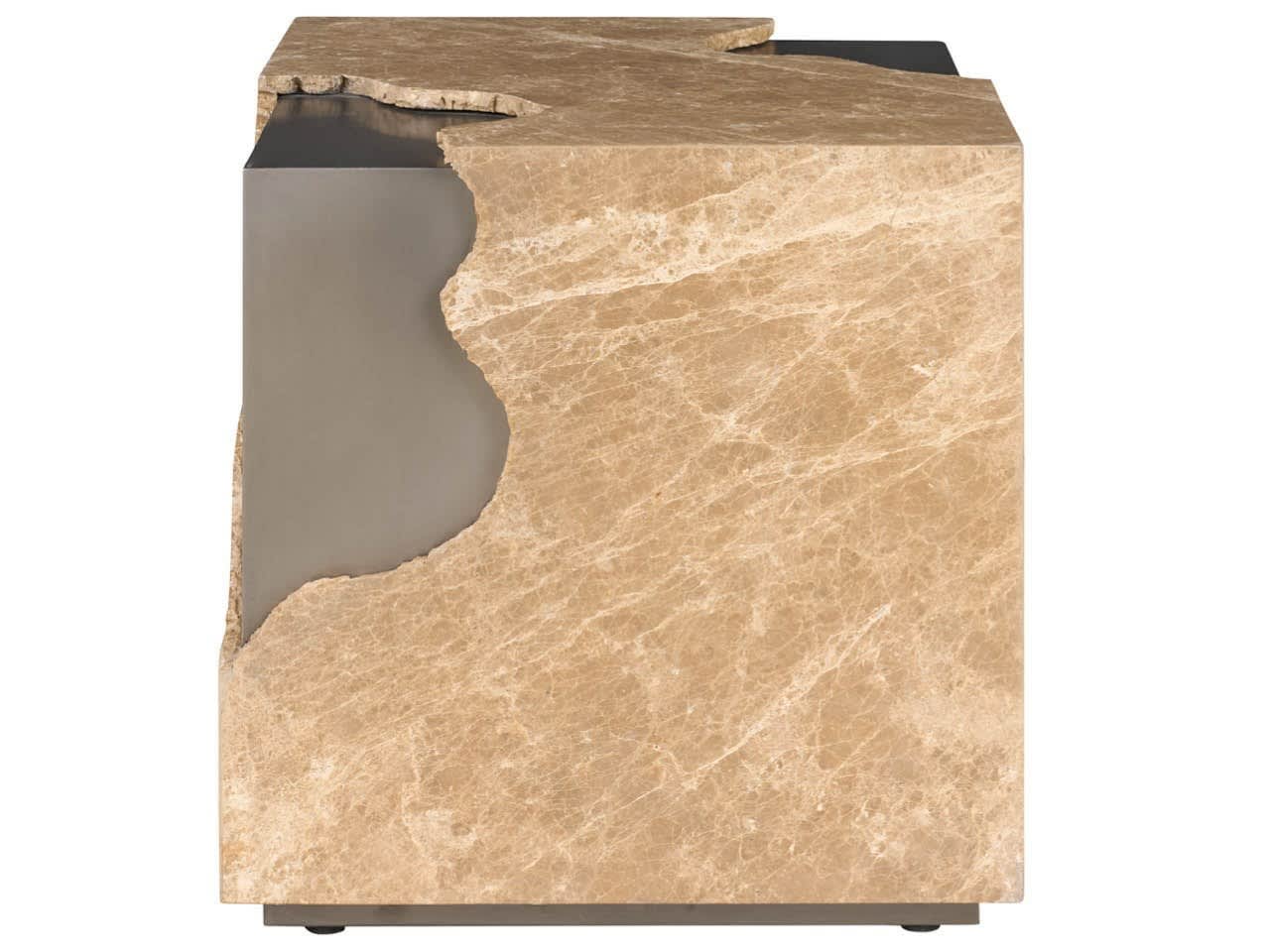 Mirage Light Emperador/Antique Nickel End Table