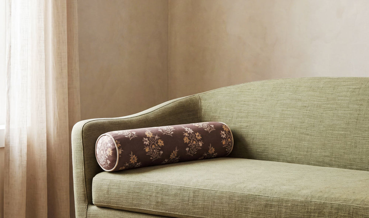 Sybil Dark Mauve Small Bolster Pillow