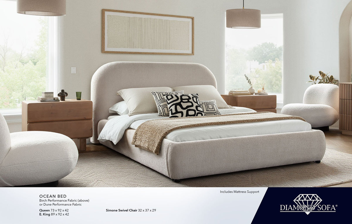 Ocean Birch Performance Fabric Bed - Ornate Home
