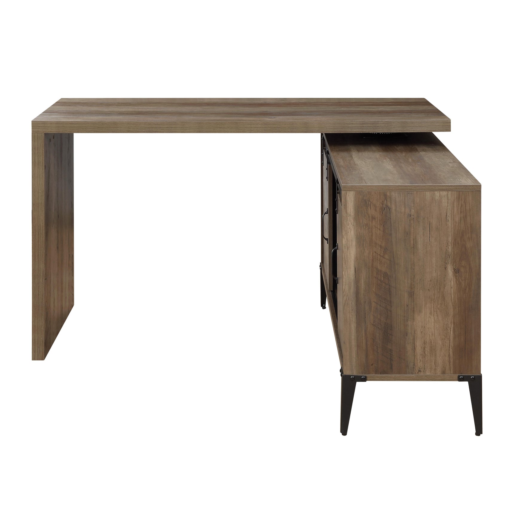 Zakwani Rustic Oak/Black Writing Desk