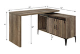 Zakwani Rustic Oak/Black Writing Desk