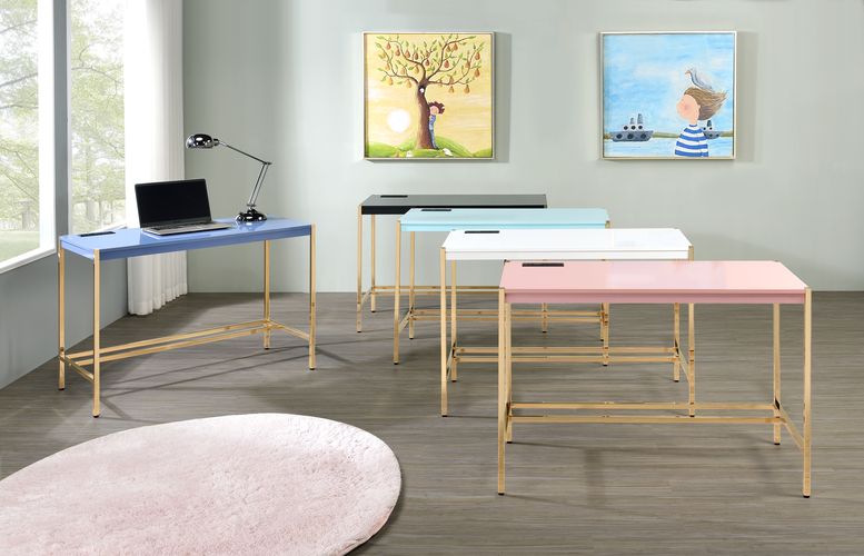 Midriaks Pink Writing Desk W/Usb - Ornate Home