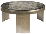Nuvola Zinc 38" Round Cast Aluminum Base Cocktail Table