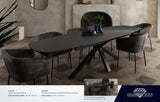 Onyx Black Extension Dining Table - Ornate Home