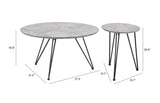 Kerris Gray & Black Coffee Table Set (2-Piece)