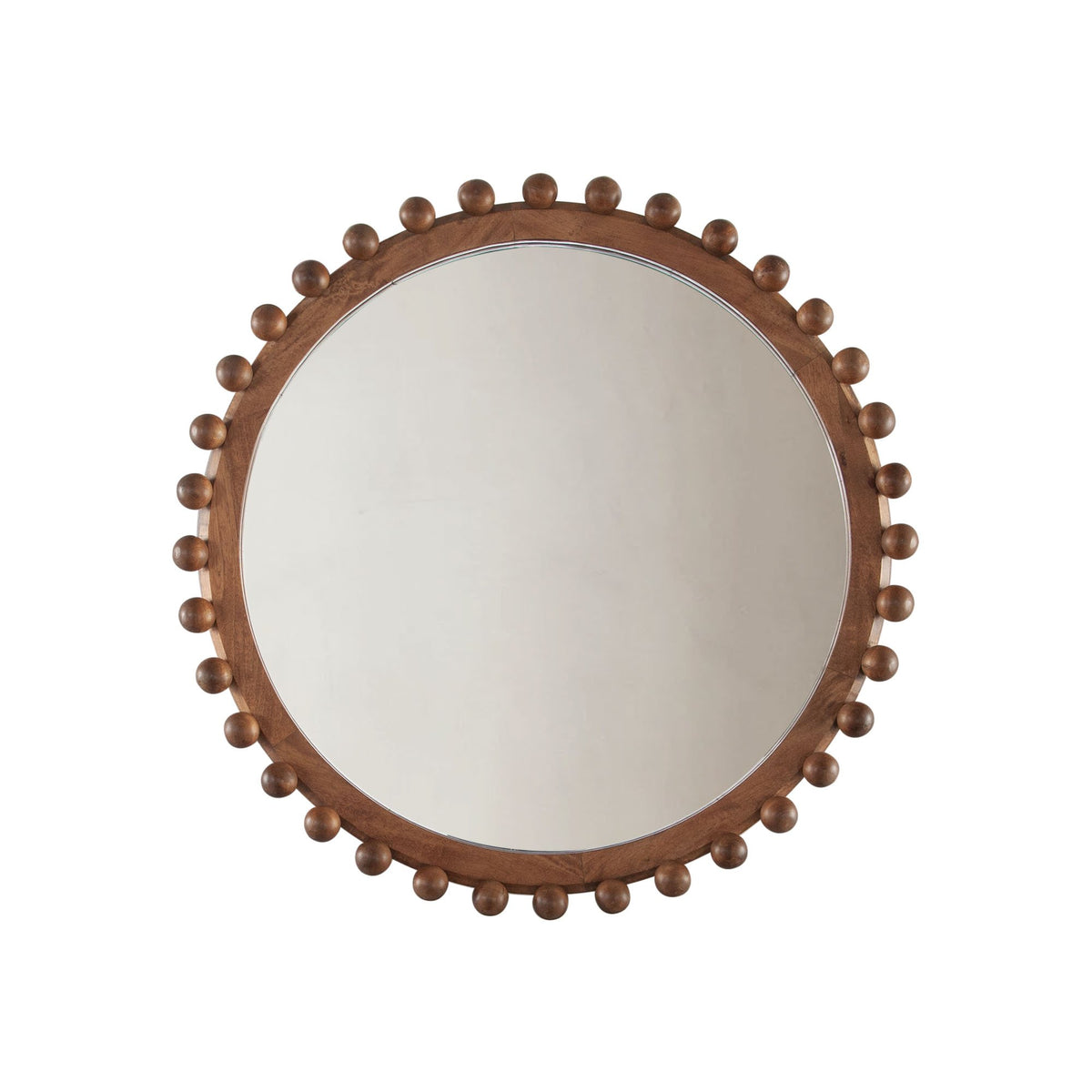 Orbit Pecan Wood Wall Mirror - Ornate Home