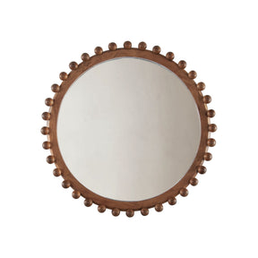 Orbit Pecan Wood Wall Mirror - Ornate Home