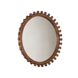 Orbit Pecan Wood Wall Mirror - Ornate Home