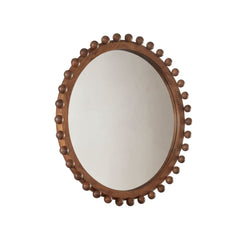Orbit Pecan Wood Wall Mirror - Ornate Home