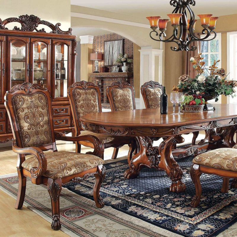 Medieve Antique Oak Dining Room Set / 9pc - Ornate Home
