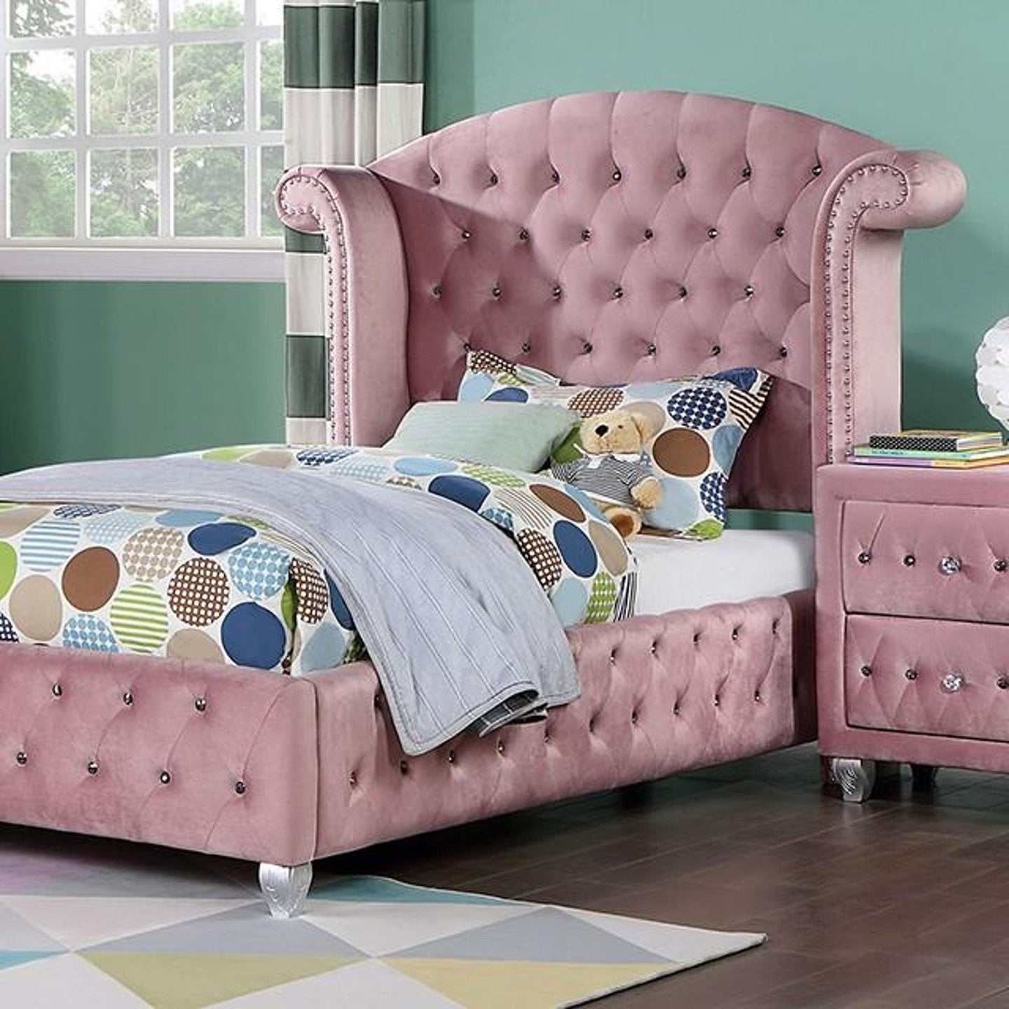 Zohar Pink Twin Bed - Ornate Home