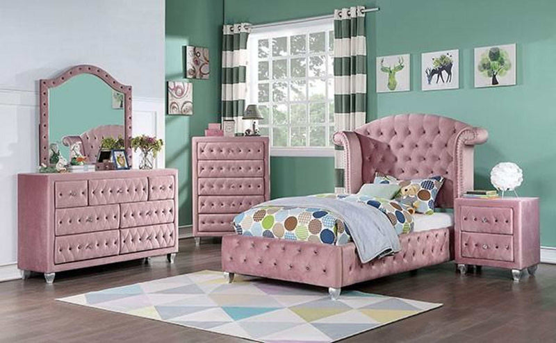 Zohar Pink Twin Bed - Ornate Home
