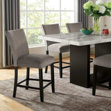 Kian White & Black 7pc Counter Height Dining Room Set - Ornate Home