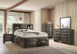 Emily Gray King Storage Platform Bed - Ornate Home