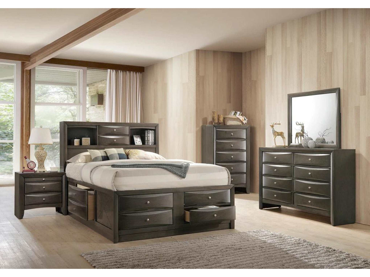 Emily Gray Storage Platform Bedroom Sets - Ornate Home