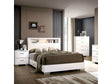 Carlie White & Chrome Eastern King Bed - Ornate Home