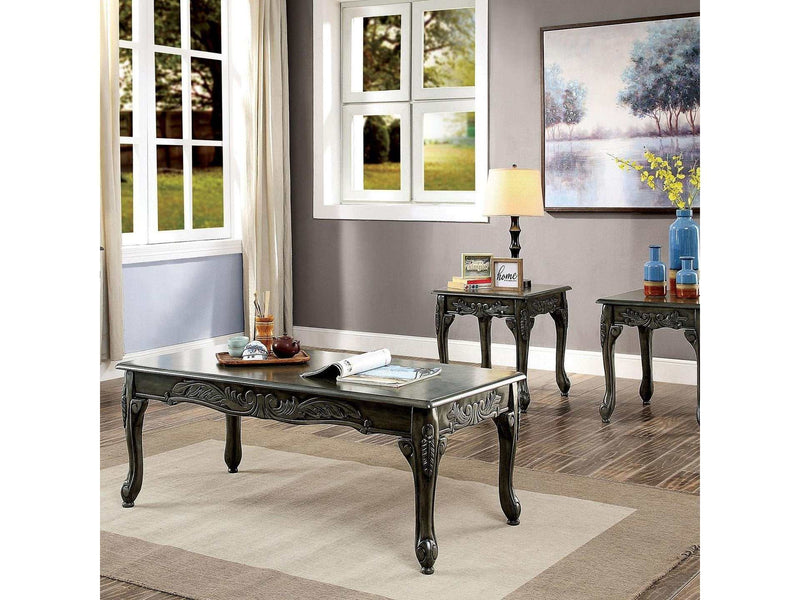 Cheshire Gray 3pc Coffee Table Set - Ornate Home