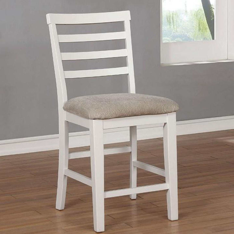 Kiana White Counter Height Chairs (Set of 2) - Ornate Home