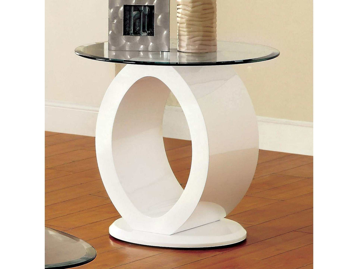 Lodia III White End Table - Ornate Home