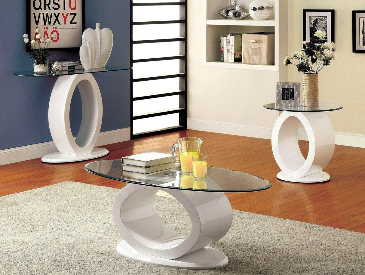 Lodia III White End Table - Ornate Home