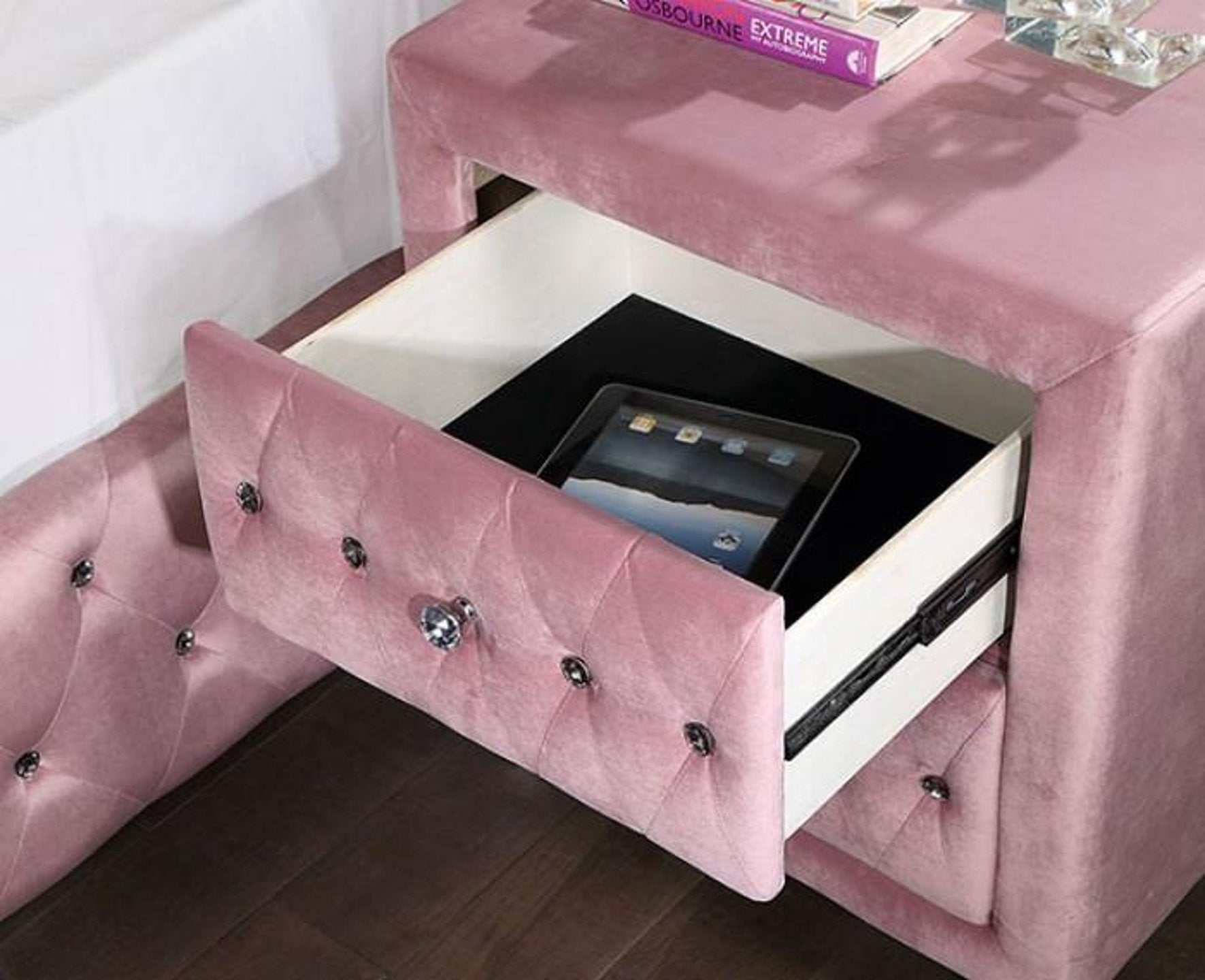 Zohar Pink Nightstand - Ornate Home