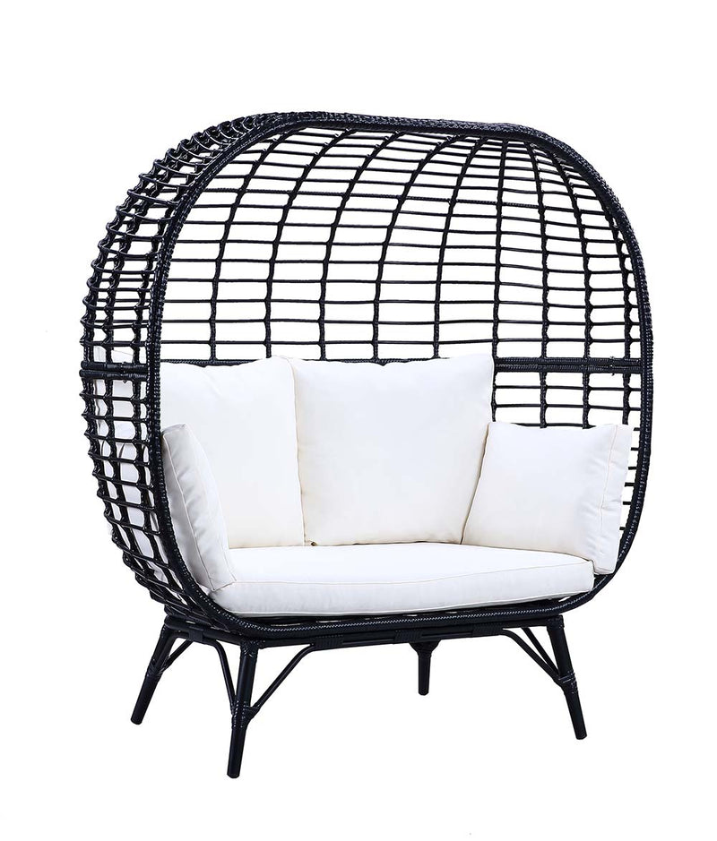Penelope Black Patio Lounge Chair - Ornate Home