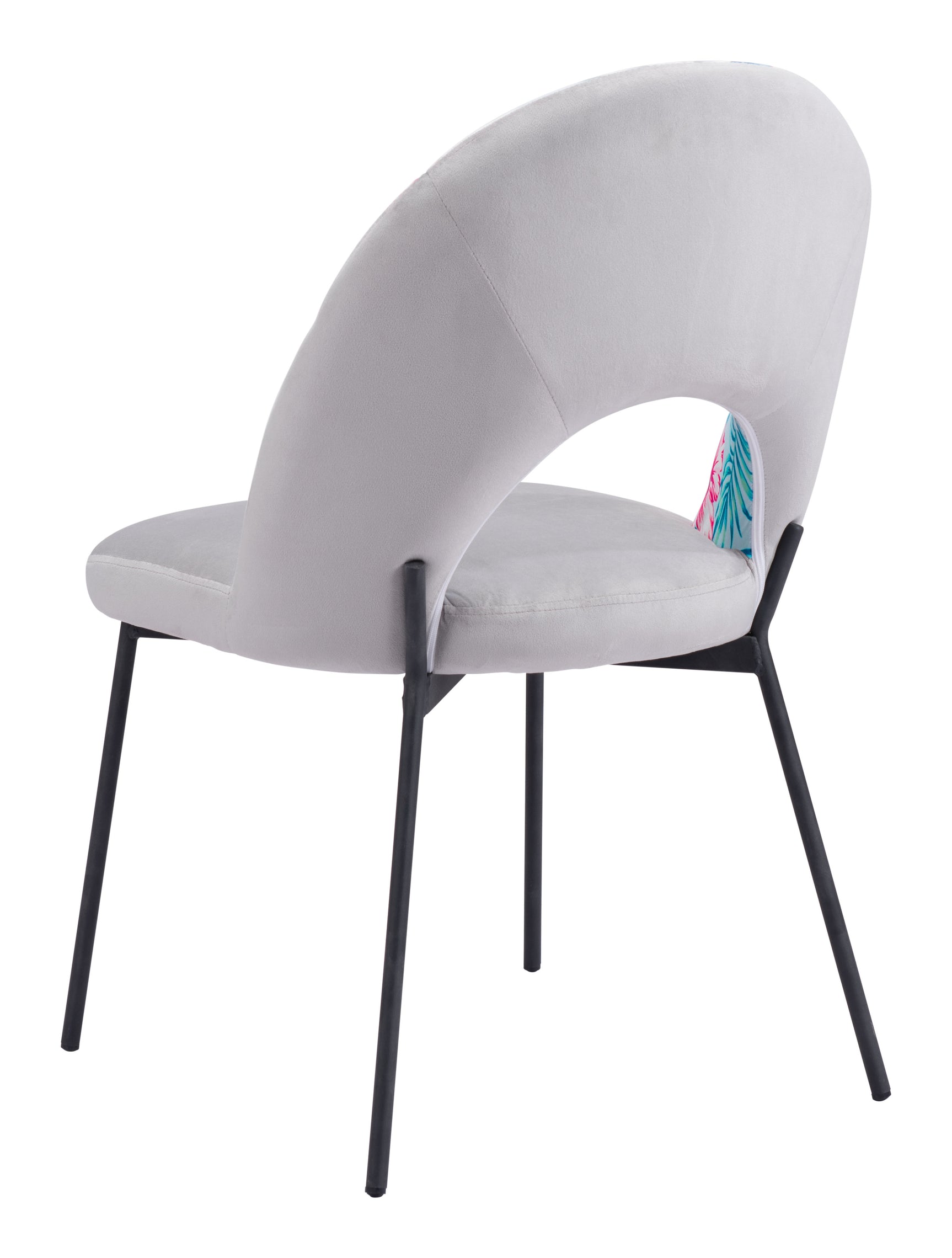 Torrey Gray Dining Chair (Set of 2) Multicolor Print &