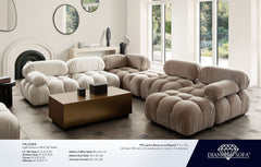 Paloma Mink Tan Velvet 3-Pc Sofa - Ornate Home