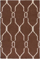 Partington Brown Wool Carpet Area Rug - Clearance