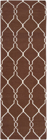 Partington Brown Wool Carpet Area Rug - Clearance