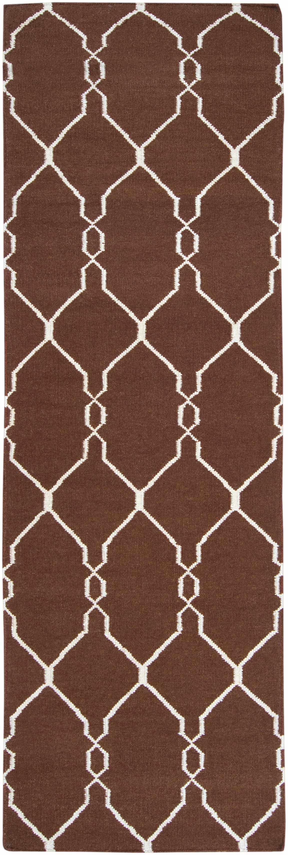 Partington Brown Wool Carpet Area Rug - Clearance